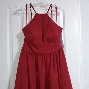 Burgundy PromGirl Short Chiffon Homecoming Dress